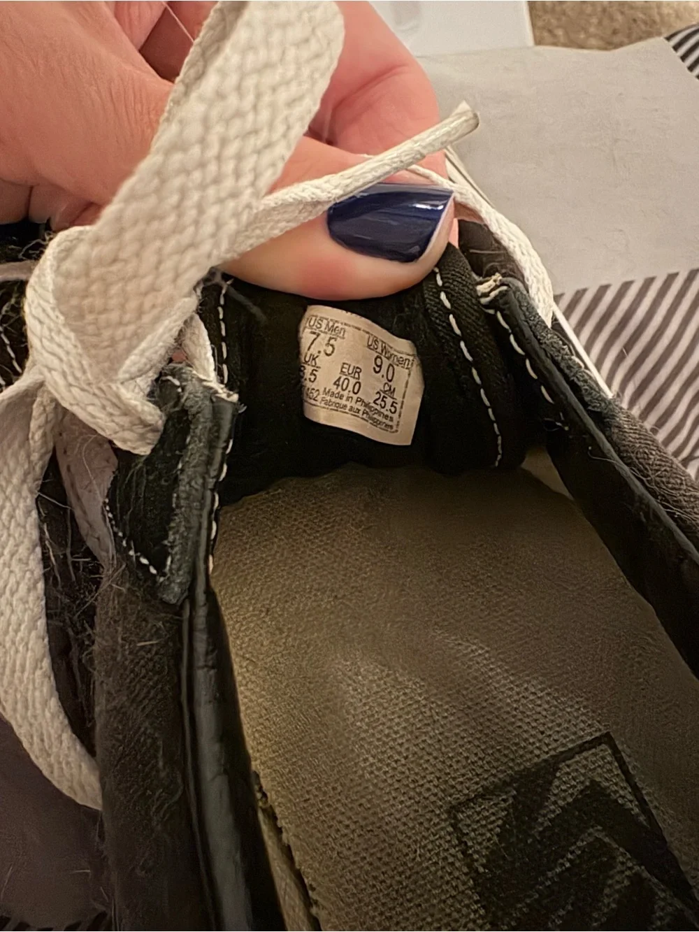 Vans Black and White Old Skool Low-Top Sneakers